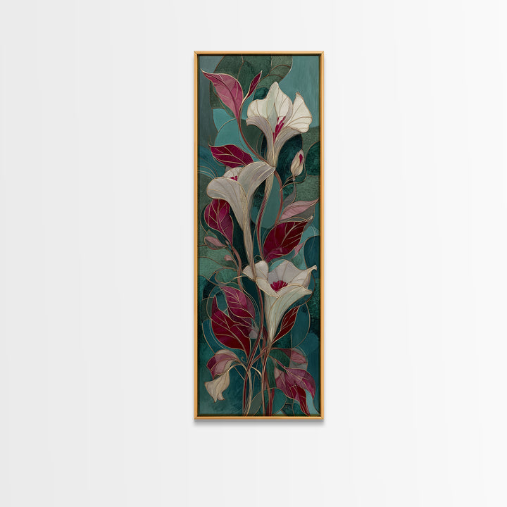 Botanical Vase Painting Canvas Print, Living Room Art, Gallery Decor, Living Room Decor, Fine Art, Living, Wall Art, Home Decor, LIR-1x3-14