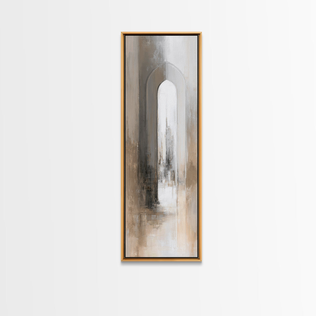 Black and White Architectural Arch Composition Canvas Print, Living Room Art, Digital Wall Art, Living Room Decor, Living, LIR-1x3-19