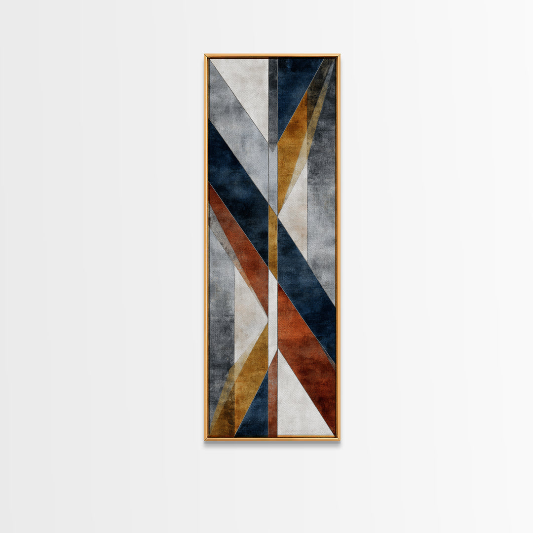 Mid Century Geometric Artwork Framed Canvas Print, Living Room Art, Art, Living Room Decor, Fine Art, Living, Art Nouveau, LIR-1x3-20