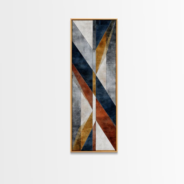 Mid Century Geometric Artwork Framed Canvas Print, Living Room Art, Art, Living Room Decor, Fine Art, Living, Art Nouveau, LIR-1x3-20