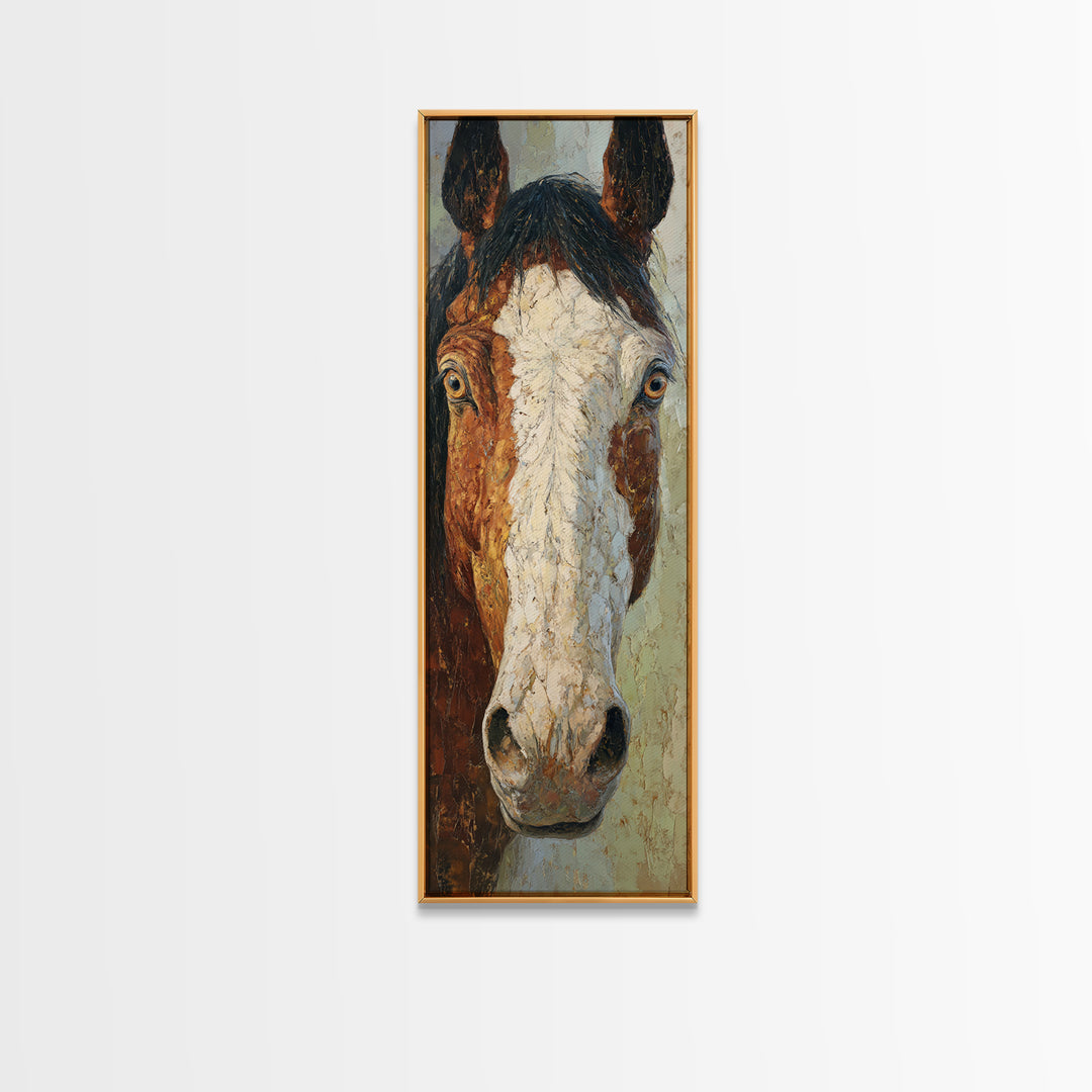 Contemporary Horse Portrait Canvas Print, Living Room Art, Modern Wall Art, Living Room Decor, Fine Art, Living, LIR-1x3-22