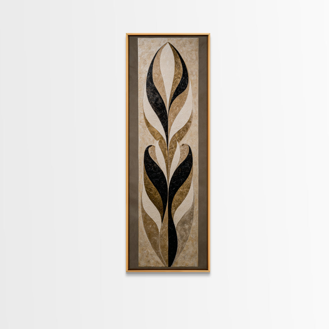 Oversized Line Figure Framed Canvas Print, Living Room Art, Textured Painting, Living Room Decor, Fine Art, Living, LIR-1x3-29