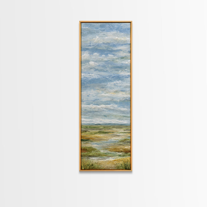 Quiet Meadow Landscape Canvas Print, Living Room Art, Living Room Decor, Watercolor Art, Living, Abstract Wall Art, LIR-1x3-35