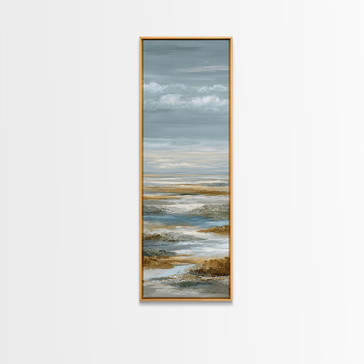 Modern Landscape with Expansive Calm Sky Canvas Print, Living Room Art, Apartment Decor, Living Room Decor, Oil Painting, LIR-1x3-39