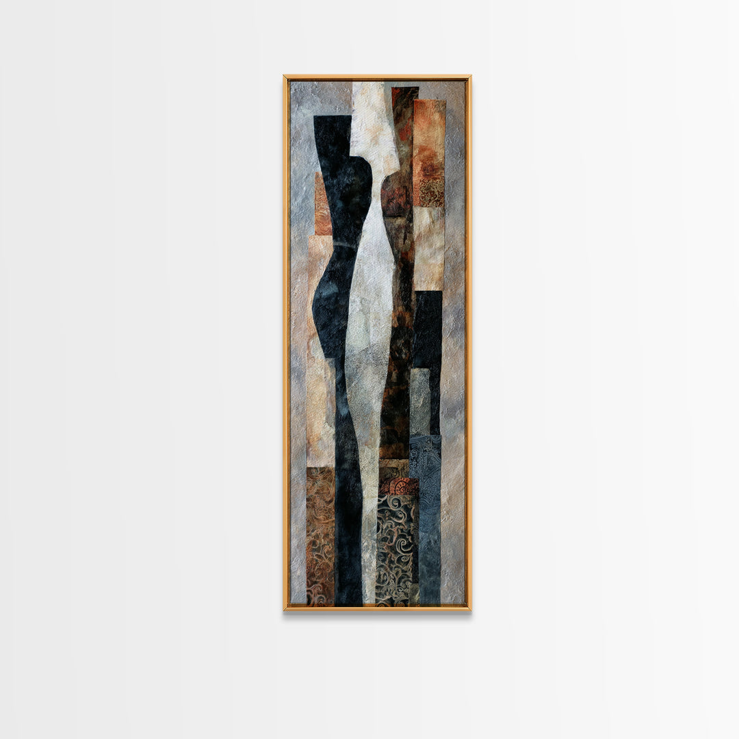 Abstract Organic Shapes Canvas Print, Living Room Art, Dopamine Decor, Living Room Decor, Fine Art, Living, Textured Painting, LIR-1x3-51