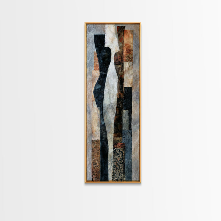 Abstract Organic Shapes Canvas Print, Living Room Art, Dopamine Decor, Living Room Decor, Fine Art, Living, Textured Painting, LIR-1x3-51