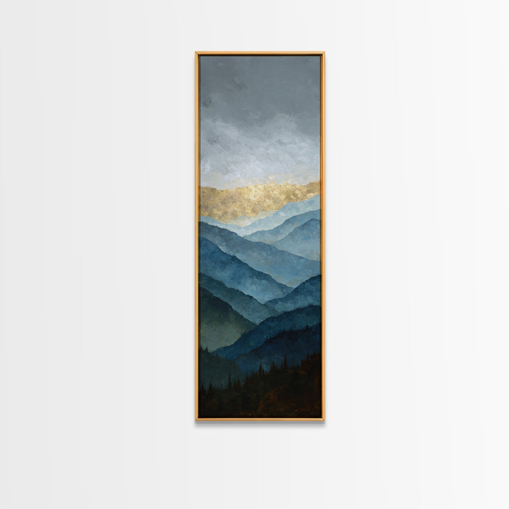 Classic Mountain Panorama for Cozy Interiors Canvas Print, Living Room Art, Mid Century Modern, Living Room Decor, Living, LIR-1x3-52