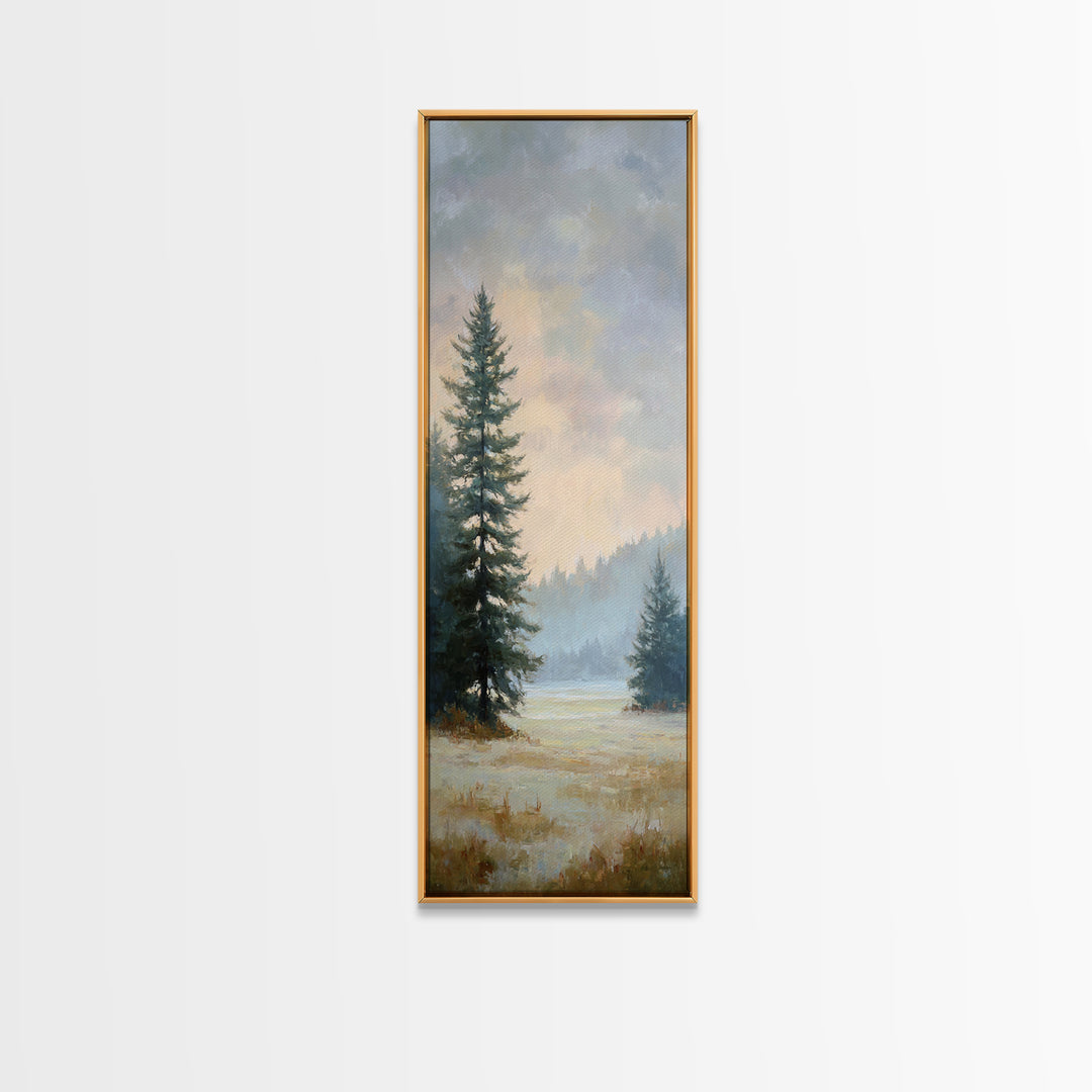 Quiet Meadow Landscape Canvas Print, Living Room Art, Living Room Decor, Oil Painting, Living, Statement Artwork, Boho Decor, LIR-1x3-59
