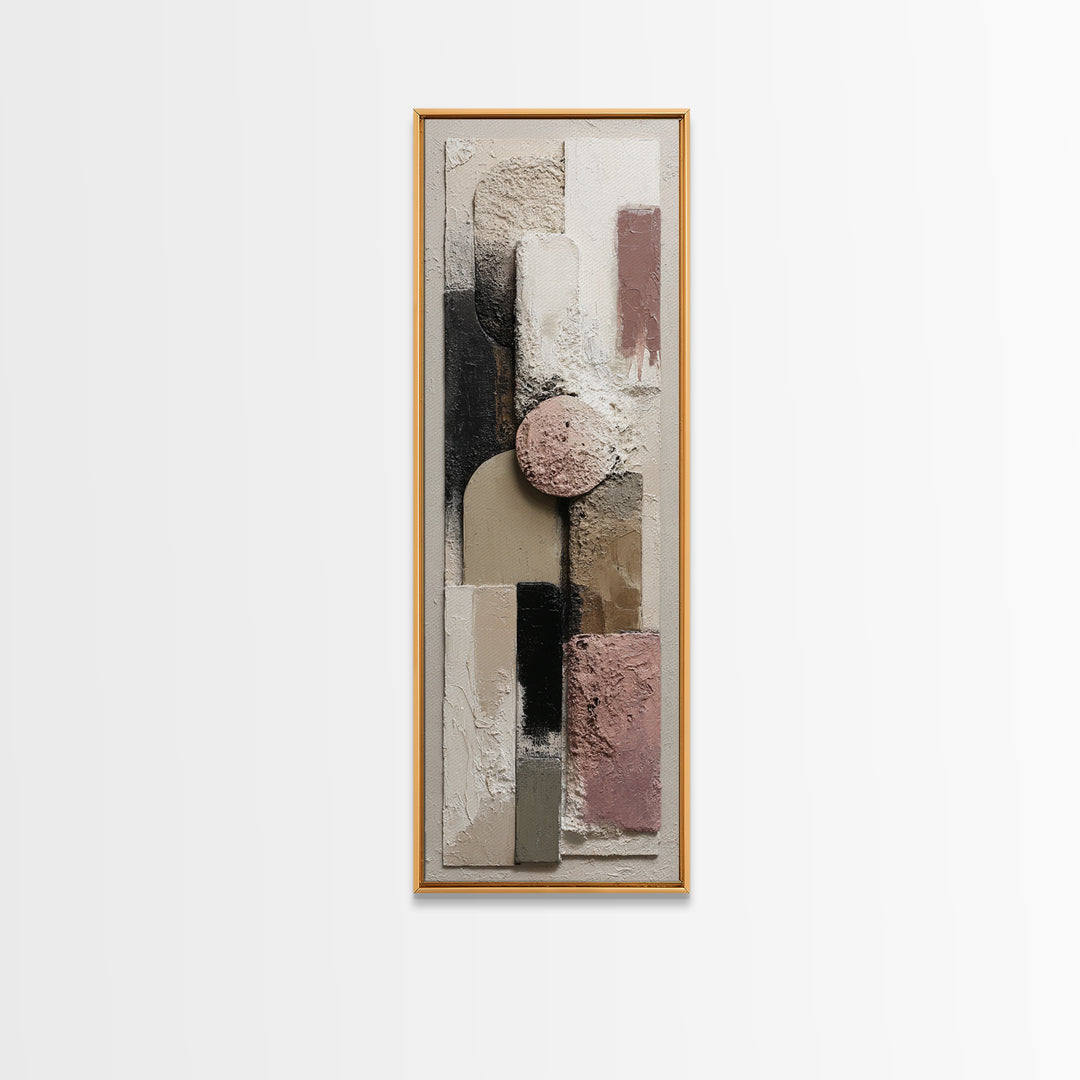Textured Plaster Abstract Canvas Print, Living Room Art, Digital Prints, Living Room Decor, Abstract Art, Living, LIR-1x3-65