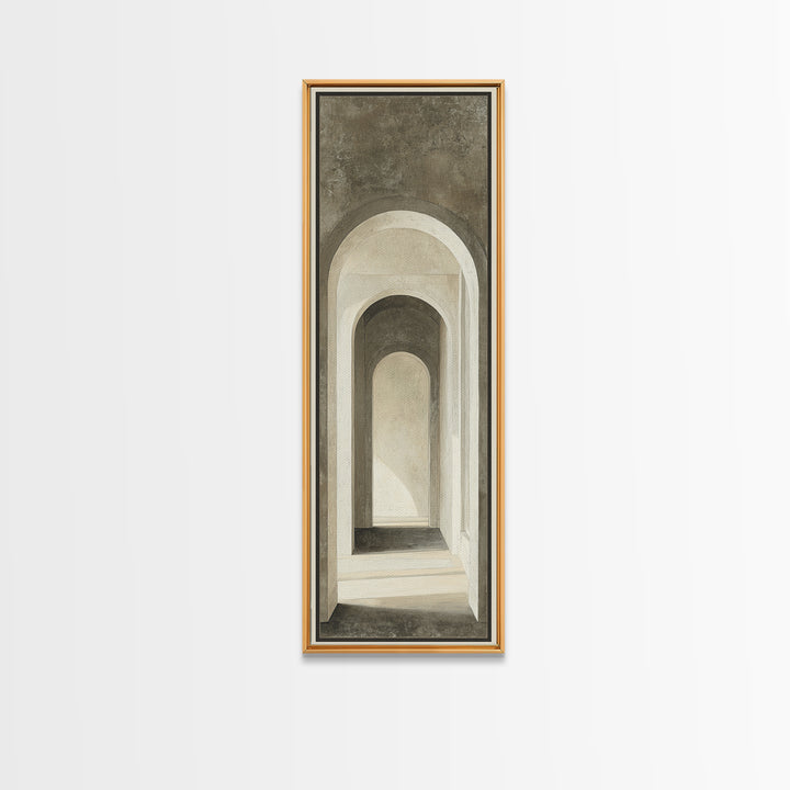 Black and White Architectural Arch Composition Canvas Print, Living Room Art, 3 Piece Wall Art, Living Room Decor, Living, LIR-1x3-67