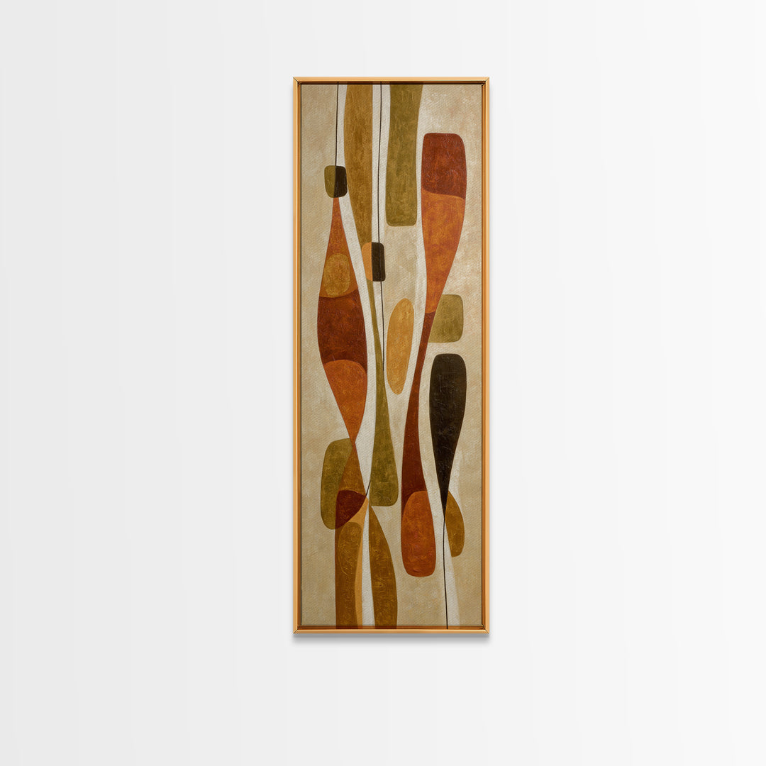 Abstract Organic Shapes Framed Canvas Print, Living Room Art, Neutral Decor, Living Room Decor, Fine Art, Living, Home Decor, LIR-1x3-75