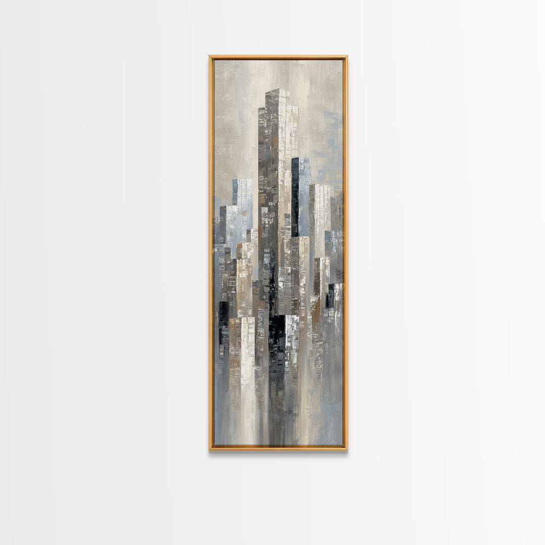 Modern City Skyline Canvas Print, Living Room Art, Boho Decor, Living Room Decor, Fine Art, Living, Digital Prints, Art Print, LIR-1x3-82