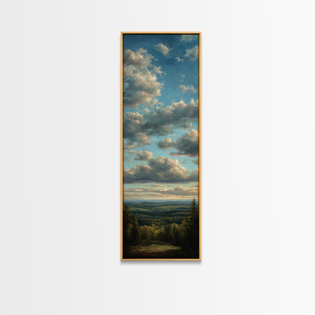 Modern Landscape with Expansive Calm Sky Canvas Print, Living Room Art, Statement Artwork, Living Room Decor, Living, LIR-1x3-87