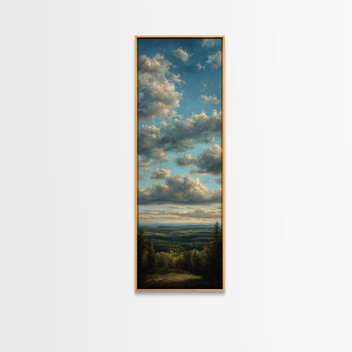 Modern Landscape with Expansive Calm Sky Canvas Print, Living Room Art, Statement Artwork, Living Room Decor, Living, LIR-1x3-87