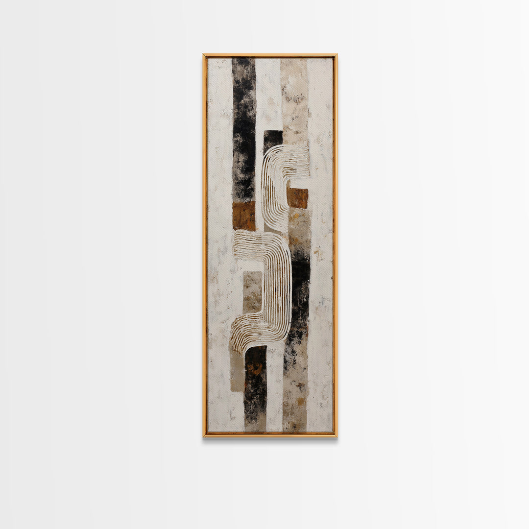 Monochrome Stone Texture Abstraction Canvas Print, Living Room Art, Luxury Decor, Living Room Decor, Abstract Art, Living, LIR-1x3-9