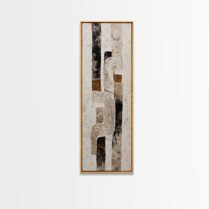 Monochrome Stone Texture Abstraction Canvas Print, Living Room Art, Luxury Decor, Living Room Decor, Abstract Art, Living, LIR-1x3-9