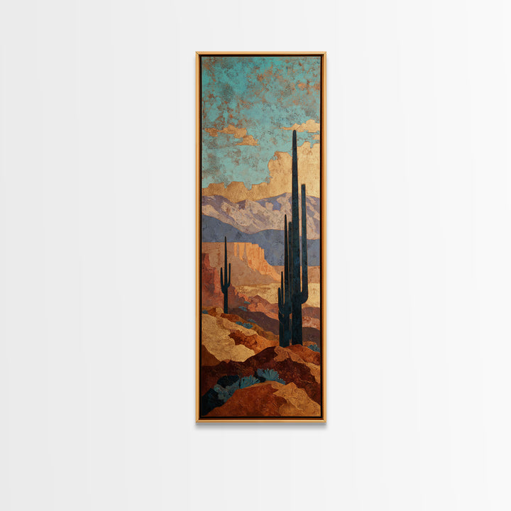 Earthy Desert Landscape Framed Canvas Print, Living Room Art, Dopamine Decor, Living Room Decor, Fine Art, Living, LIR-1x3-96