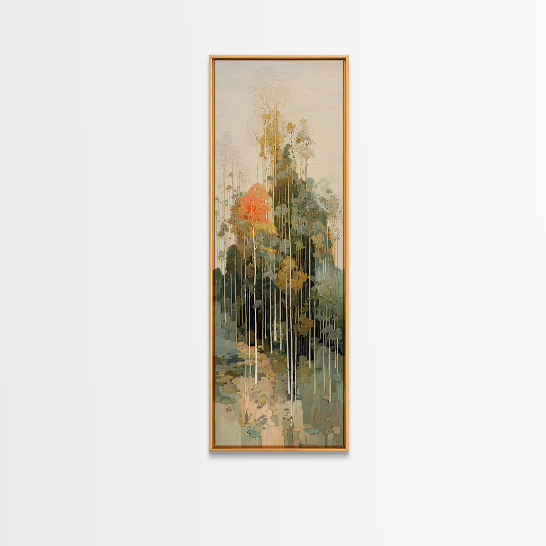 Minimal Scandinavian Forest Canvas Print, Living Room Art, Boho Decor, Living Room Decor, Fine Art, Living, Digital Prints, LIR-1x3-97