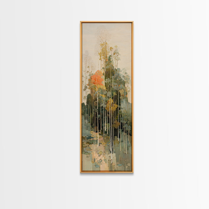 Minimal Scandinavian Forest Canvas Print, Living Room Art, Boho Decor, Living Room Decor, Fine Art, Living, Digital Prints, LIR-1x3-97