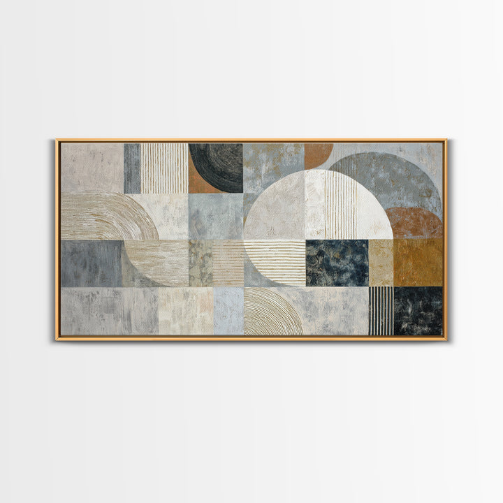 Textured Plaster Abstract Framed Canvas Print, Living Room Art, Printable, Living Room Decor, Fine Art, Living, Printable Art, LIR-2x1-1