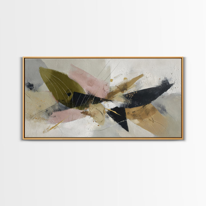 Abstract Organic Shapes Framed Canvas Print, Living Room Art, Printable Art, Living Room Decor, Abstract Art, Living, LIR-2x1-11