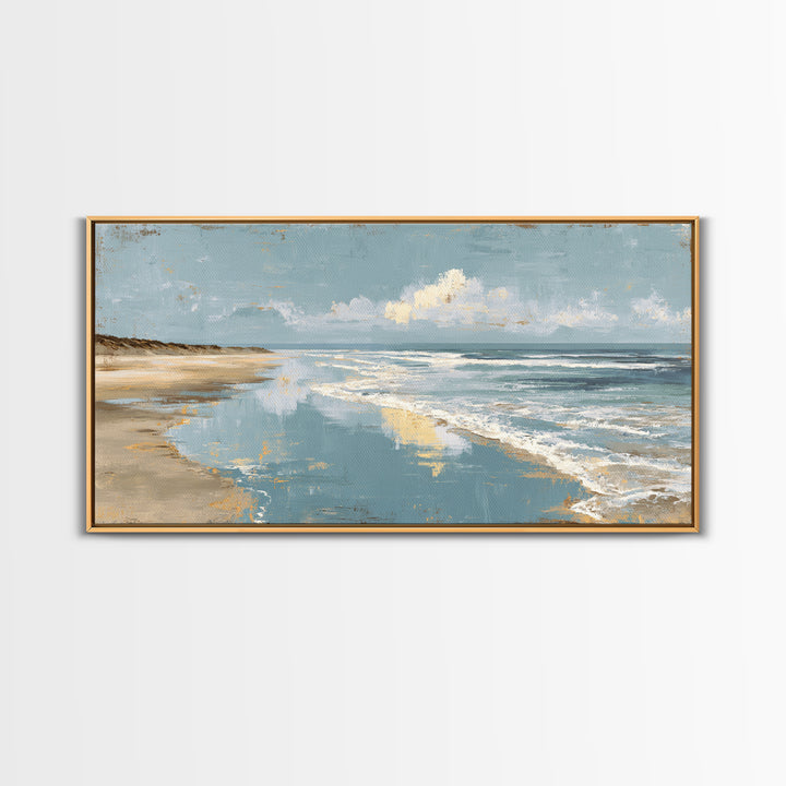 Moody Seascape for Dramatic Focal Point Canvas Print, Living Room Art, Living Room Decor, Abstract Art, Living, LIR-2x1-2