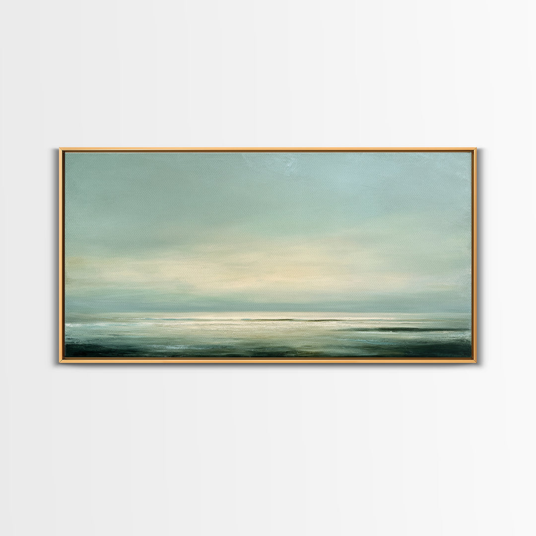 Modern Landscape with Expansive Calm Sky Canvas Print, Living Room Art, Art Nouveau, Living Room Decor, Fine Art, Living, LIR-2x1-47