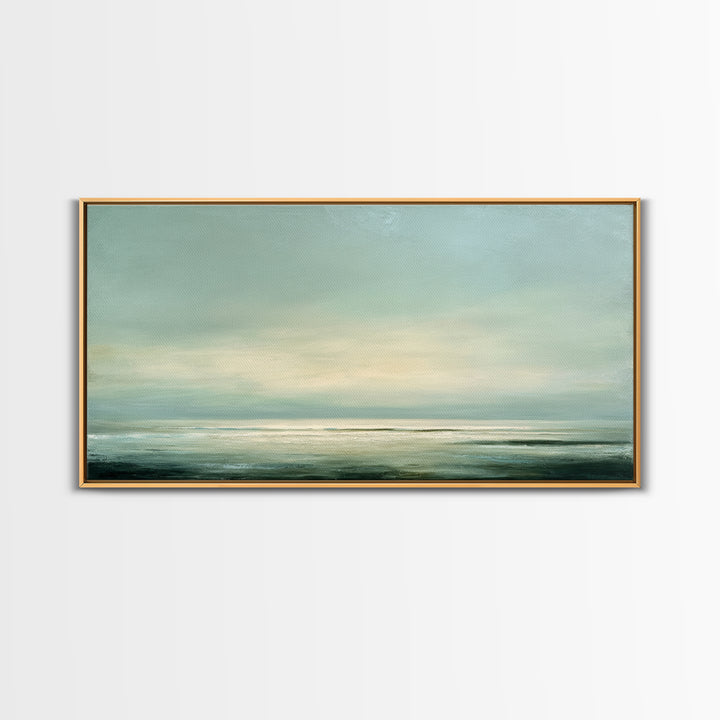 Modern Landscape with Expansive Calm Sky Canvas Print, Living Room Art, Art Nouveau, Living Room Decor, Fine Art, Living, LIR-2x1-47