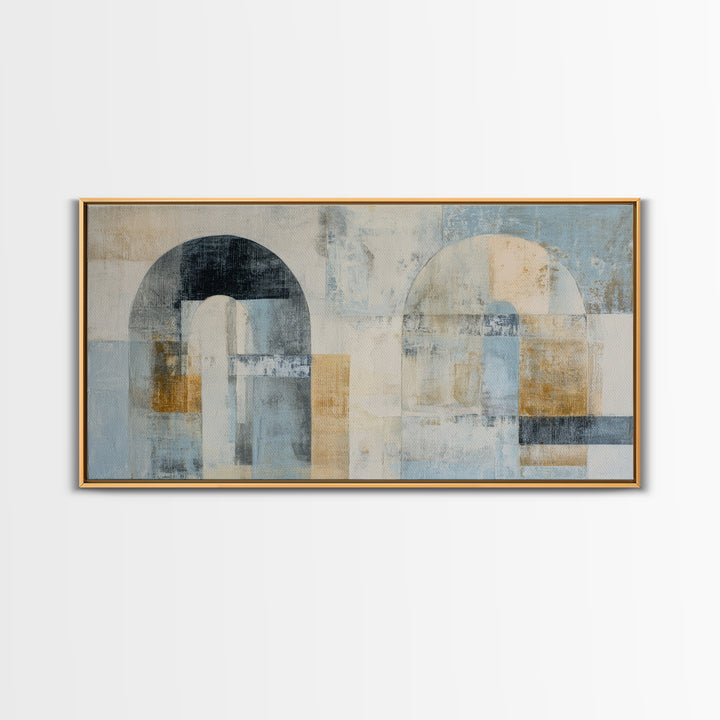 Black and White Architectural Arch Composition Framed Canvas Print, Living Room Art, New Home Gift, Living Room Decor, Living, LIR-2x1-99