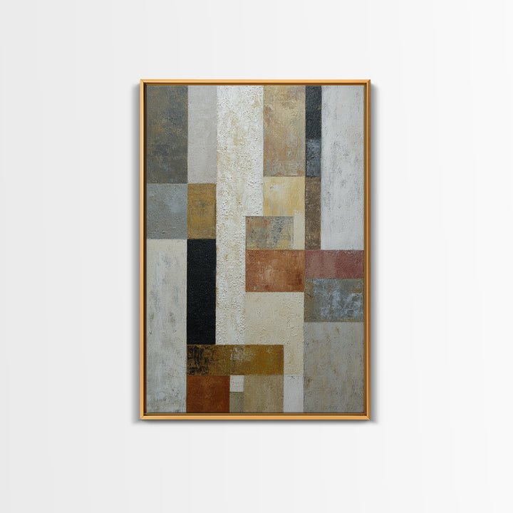Mid Century Geometric Artwork Canvas Print, Living Room Art, Gallery Decor, Living Room Decor, Fine Art, Living, Wall Art, LIR-2x3-16