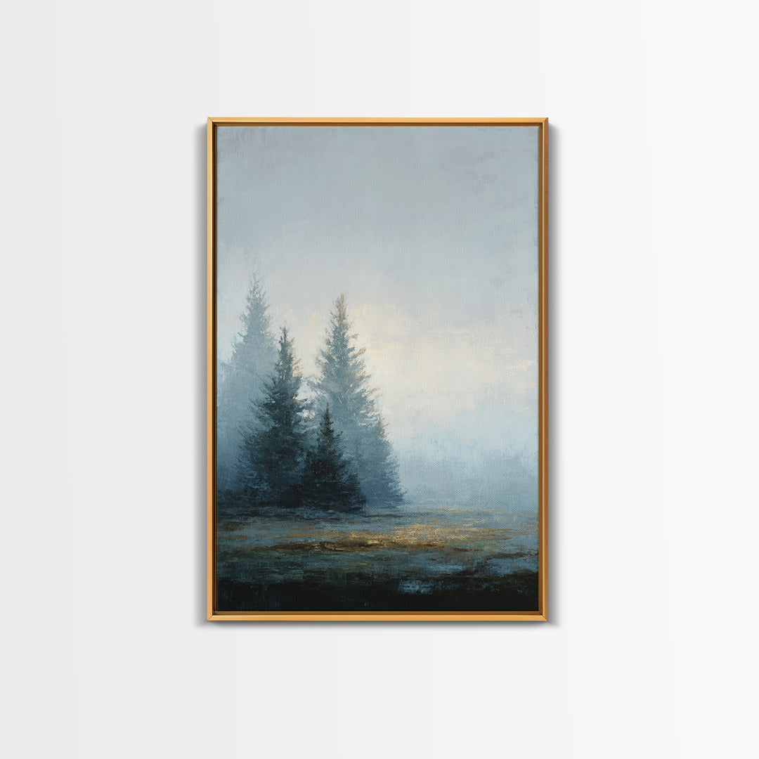 Minimal Scandinavian Forest Framed Canvas Print, Living Room Art, Home, Living Room Decor, Fine Art, Living, Pet Portraits, LIR-2x3-21