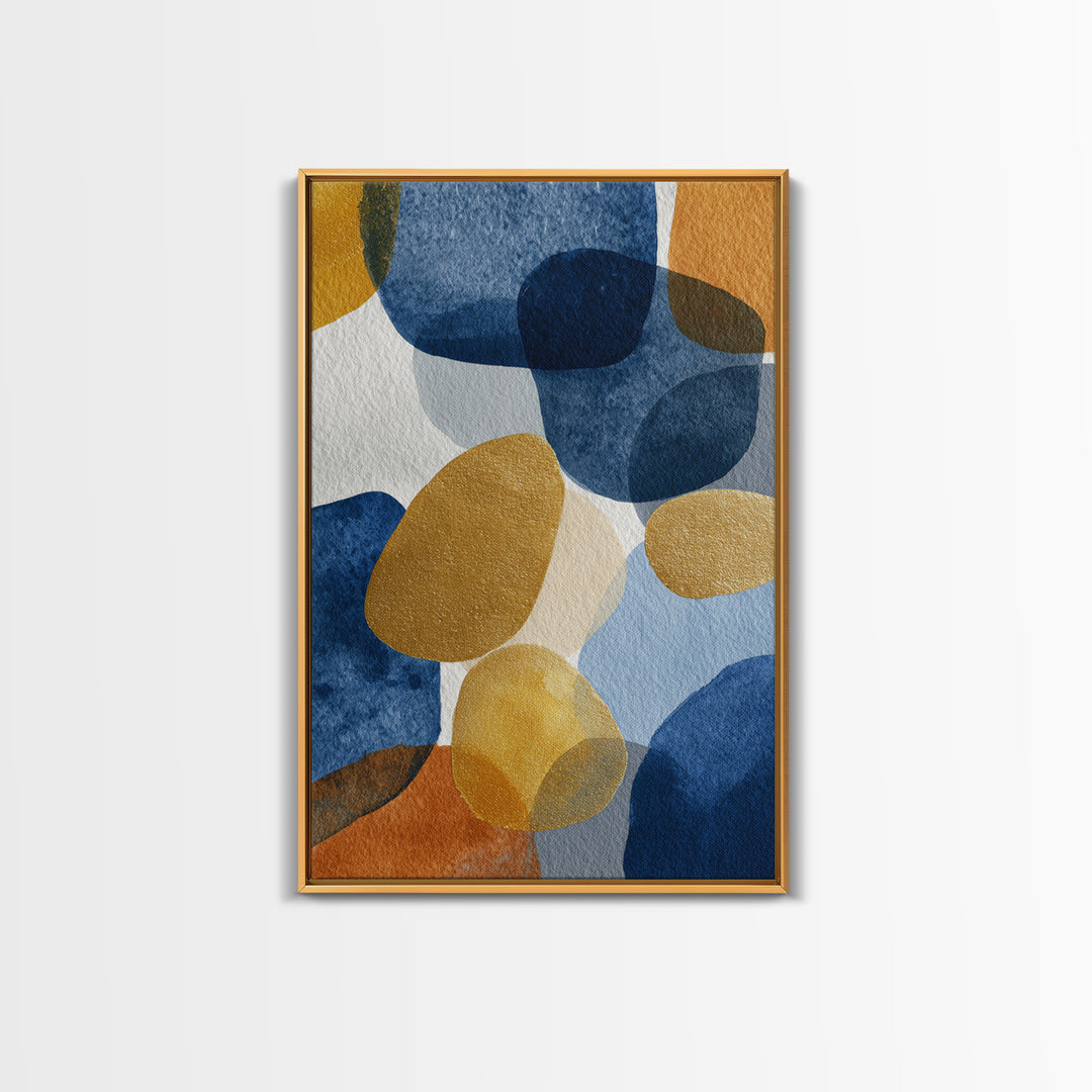 Gold Accented Abstract Brushwork Canvas Print, Living Room Art, Printable, Living Room Decor, Fine Art, Living, Printable Art, LIR-2x3-70