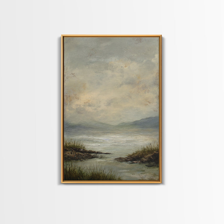 Large Cloudscape with Gentle Movement Framed Canvas Print, Living Room Art, New Home Gift, Living Room Decor, Fine Art, Living, LIR-2x3-75