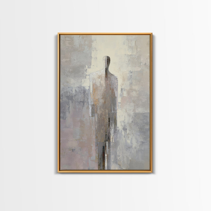 Oversized Line Figure Framed Canvas Print, Living Room Art, Pet Portraits, Living Room Decor, Oil Painting, Living, LIR-2x3-97