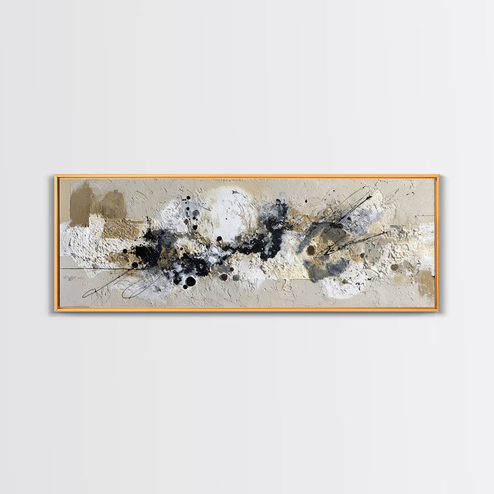 Textured Plaster Abstract Canvas Print, Living Room Art, Oversized Wall Art, Living Room Decor, Abstract Art, Living, LIR-3x1-21