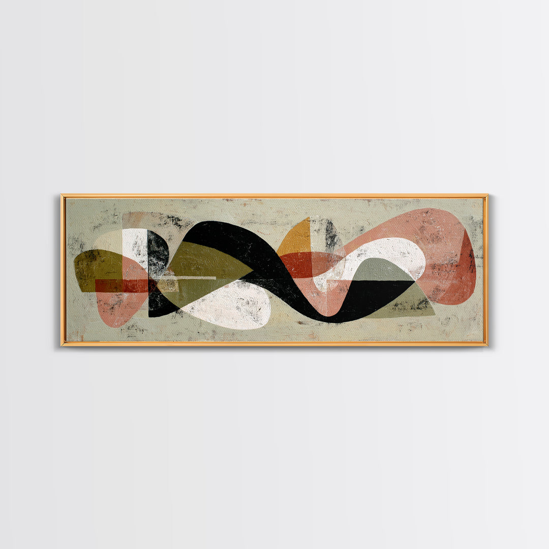 Abstract Organic Shapes Framed Canvas Print, Living Room Art, Wall Decor, Living Room Decor, Fine Art, Living, Abstract Art, LIR-3x1-55