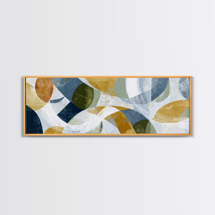 Abstract Organic Shapes Framed Canvas Print, Living Room Art, Art Nouveau, Living Room Decor, Abstract Art, Living, LIR-3x1-79