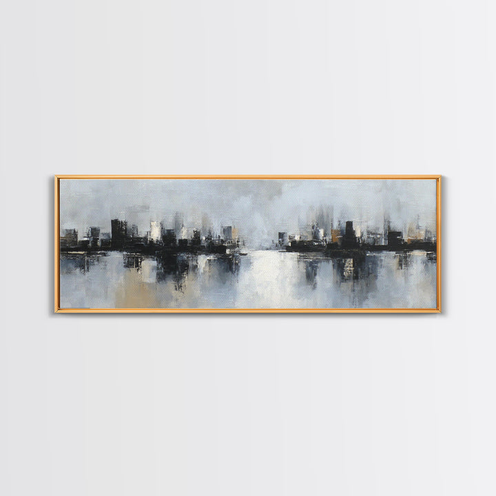Classic Mountain Panorama for Cozy Interiors Canvas Print, Living Room Art, Boho Wall Art, Living Room Decor, Fine Art, Living, LIR-3x1-8