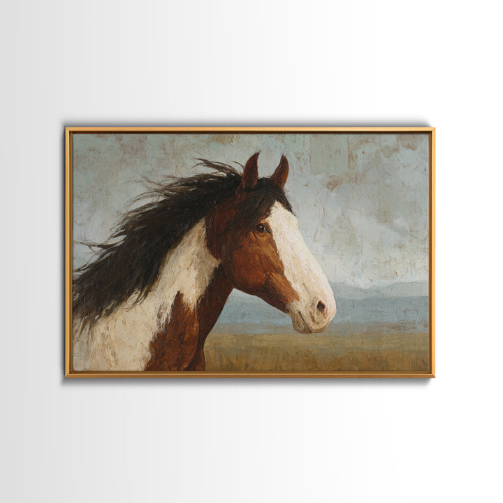 Contemporary Horse Portrait Canvas Print, Living Room Art, New Home Gift, Living Room Decor, Fine Art, Living, Gallery Decor, LIR-3x2-38