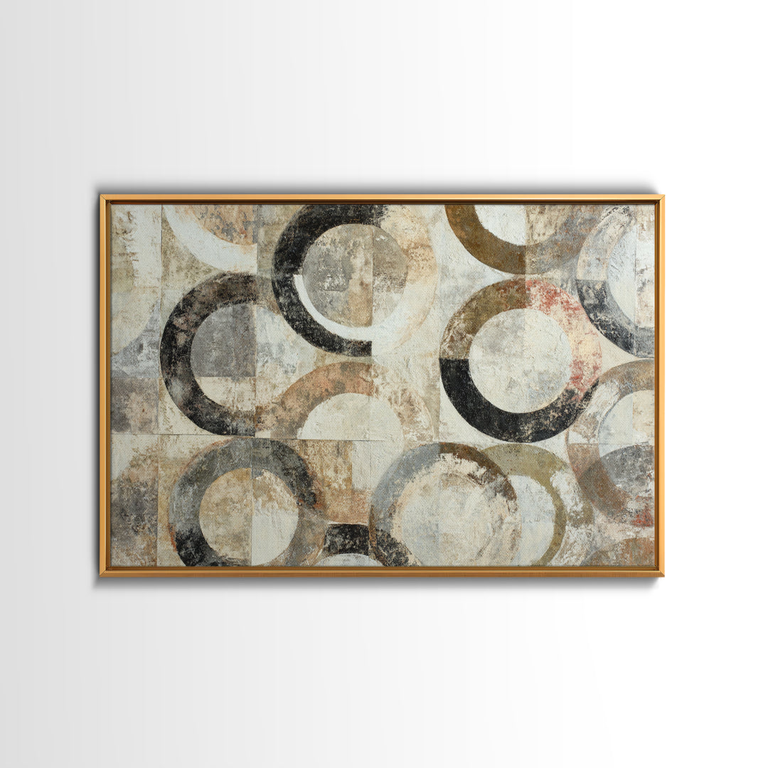 Monochrome Stone Texture Abstraction Canvas Print, Living Room Art, Neutral Decor, Living Room Decor, Fine Art, Living, LIR-3x2-49