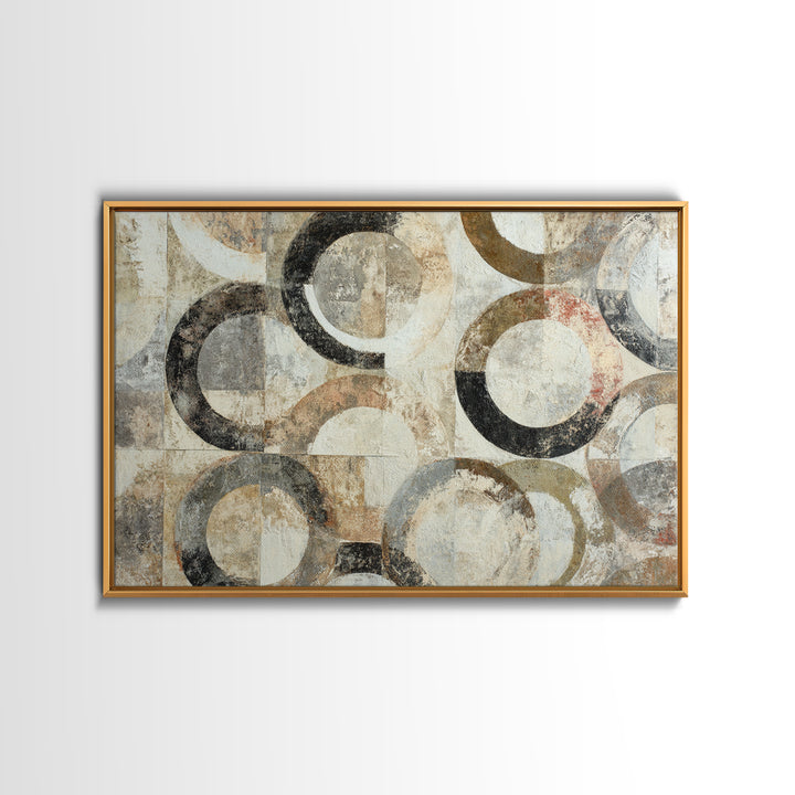 Monochrome Stone Texture Abstraction Canvas Print, Living Room Art, Neutral Decor, Living Room Decor, Fine Art, Living, LIR-3x2-49