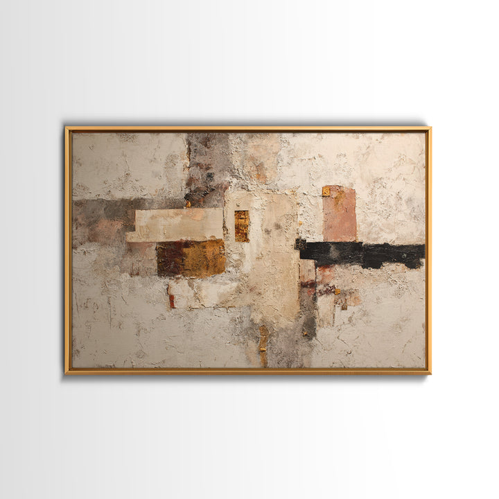 Textured Plaster Abstract Canvas Print, Living Room Art, Living Room Wall Art, Living Room Decor, Abstract Art, Living, LIR-3x2-57