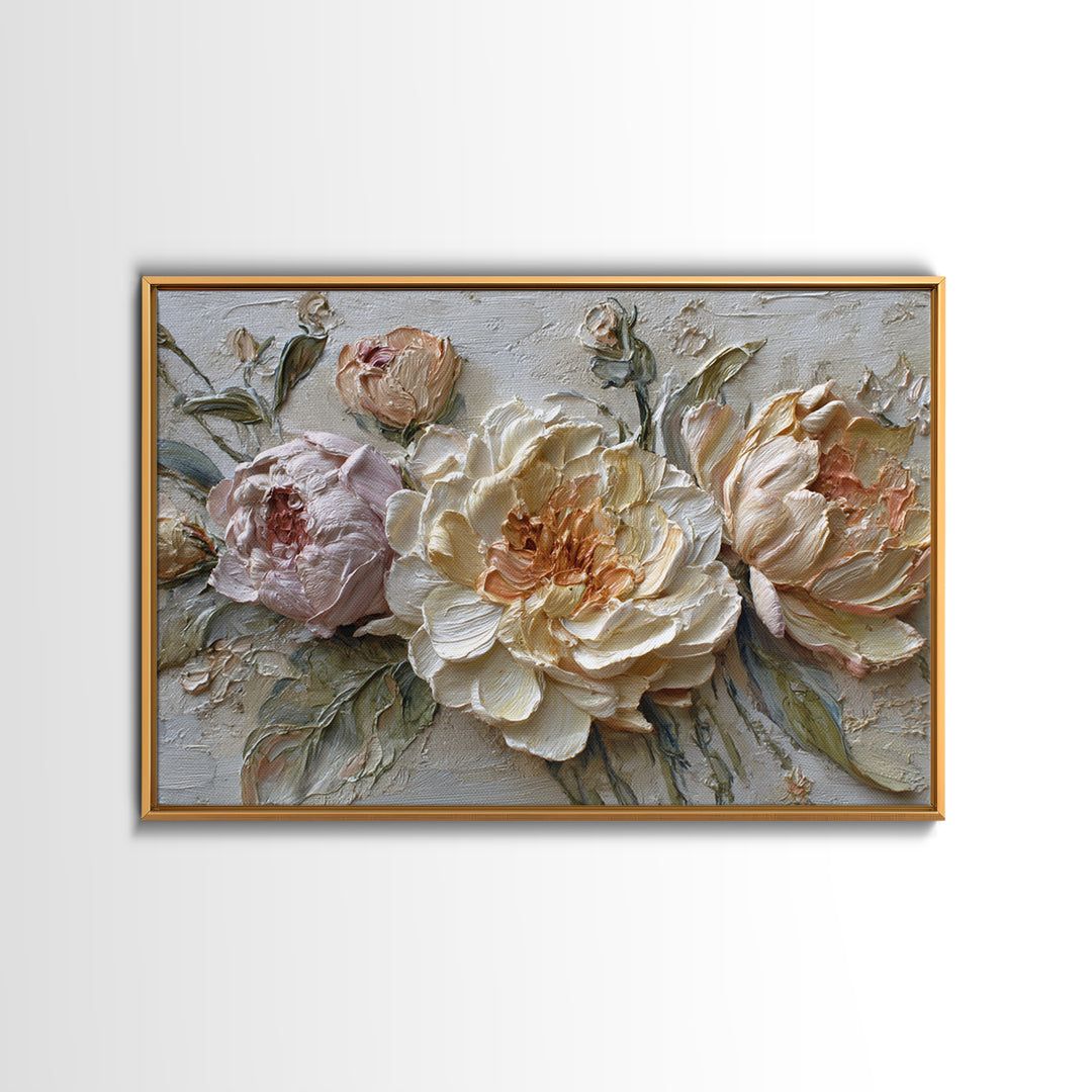 Botanical Vase Painting Framed Canvas Print, Living Room Art, Bedroom Decor, Living Room Decor, Living, Bedroom Wall Art, LIR-3x2-6