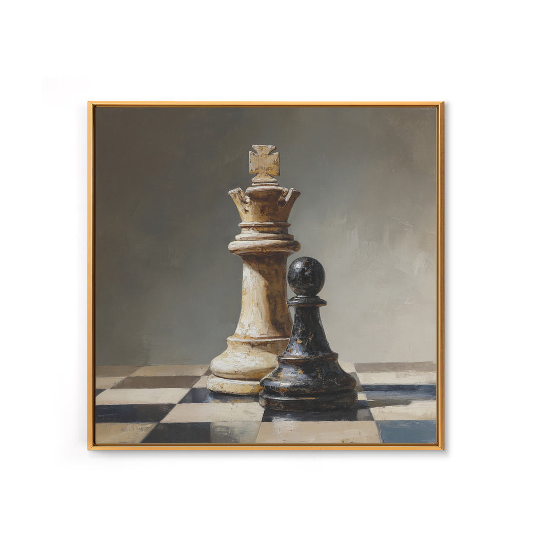 Single Chess King Canvas Print, Law Office Art, Office Art, Office Decor, Oil Painting, Counsel, Teen Girl Room Decor, LOA-1x1-22