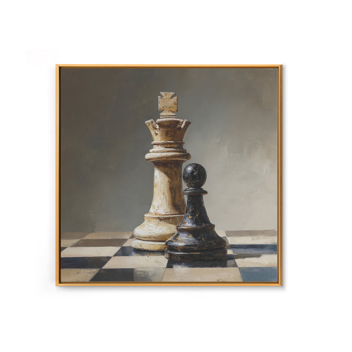 Single Chess King Canvas Print, Law Office Art, Office Art, Office Decor, Oil Painting, Counsel, Teen Girl Room Decor, LOA-1x1-22