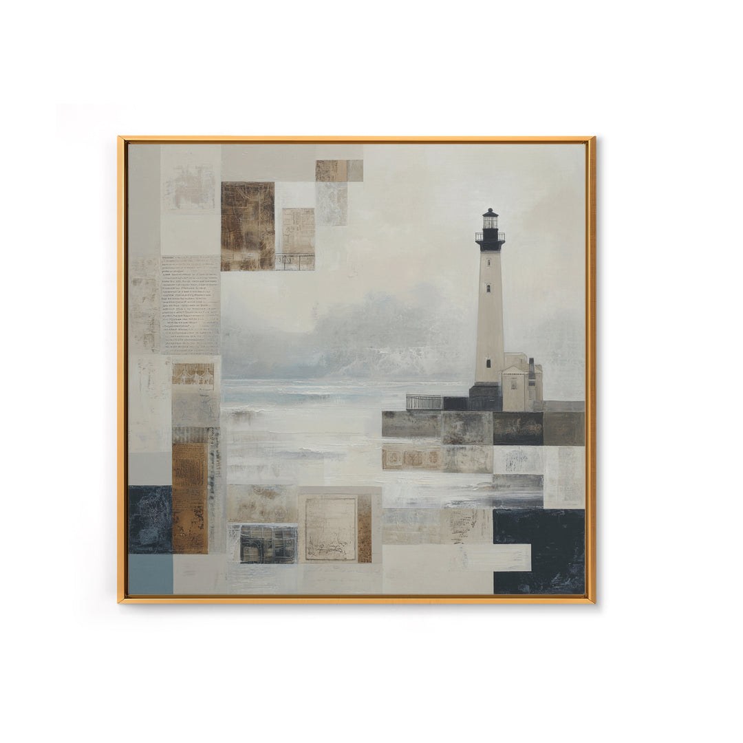 Stormy Landscape with Lighthouse as Guidance Metaphor Canvas Print, Law Office Art, Bookish Wall Art, Office Decor, Counsel, LOA-1x1-35