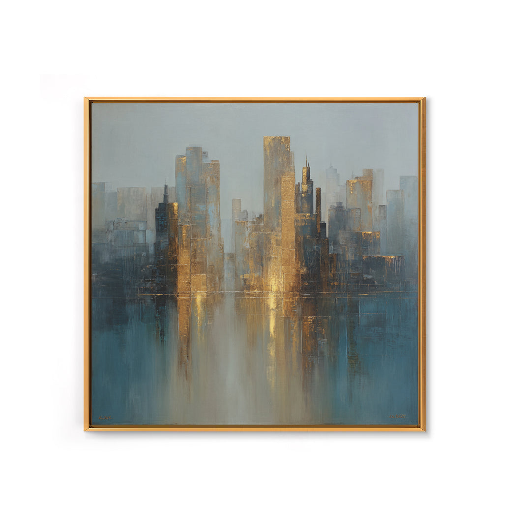 Quiet City Skyline Canvas Print, Law Office Art, Office Wall Art, Office Decor, Abstract Art, Counsel, Butterfly Art, LOA-1x1-36
