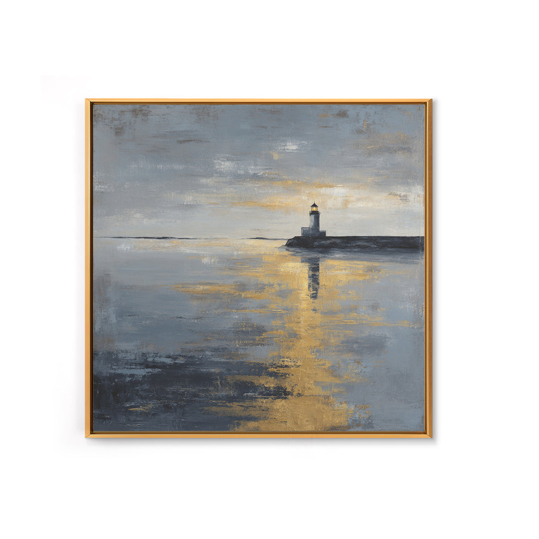 Stormy Landscape with Lighthouse as Guidance Metaphor Canvas Print, Law Office Art, Lawyer Sign, Office Decor, Counsel, LOA-1x1-59