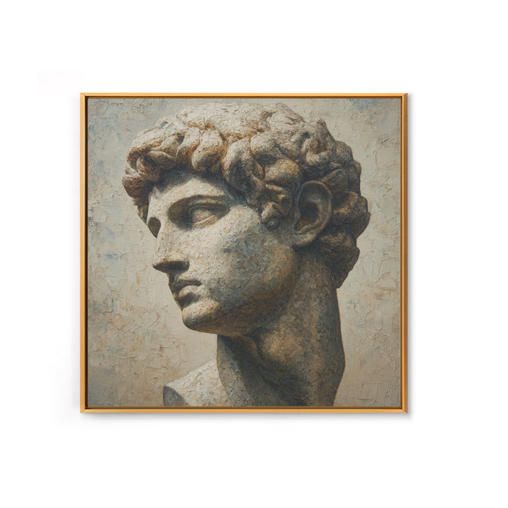 Classical Statue Bust Framed Canvas Print, Law Office Art, Home Office Decor, Office Decor, Abstract Art, Counsel, Boho Decor, LOA-1x1-72