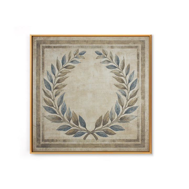 Roman Laurel Wreath Framed Canvas Print, Law Office Art, Gallery Decor, Office Decor, Fine Art, Counsel, Contemporary Art, LOA-1x1-80